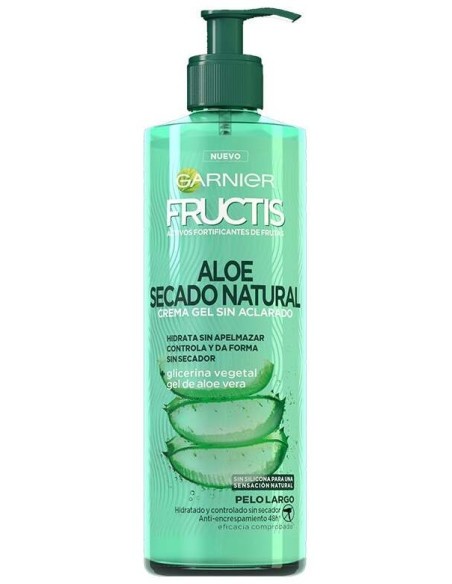 Fructis Aloe Secado Natural Crema Gel Sin Aclarado 400 Ml