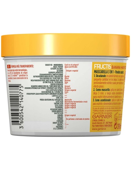 Garnier Fructis Hair Food Banana Mascarilla Ultra Nutritiva 390Ml