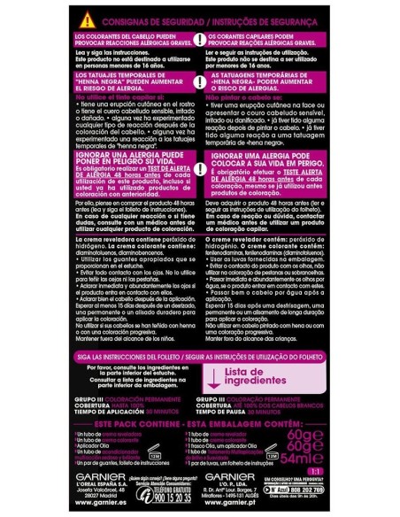 Garnier Kit Olia Coloracion Permanente Violeta Electrico N°426