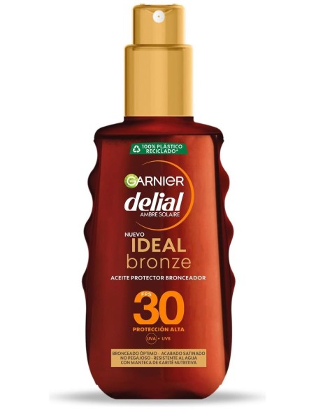Garnier Delial Ideal Bronze Aceite Bronceador Spf30 150Ml