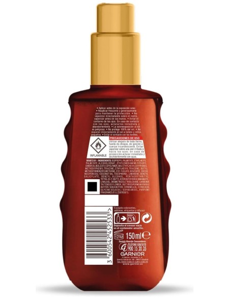 Garnier Delial Ideal Bronze Aceite Bronceador Spf30 150Ml