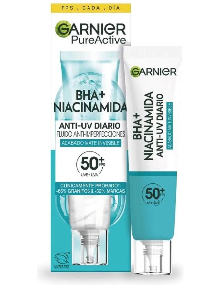 Pure Active Bha + Niacinamida Fluido Anti-Imperfecciones Fps50+ 40 Ml