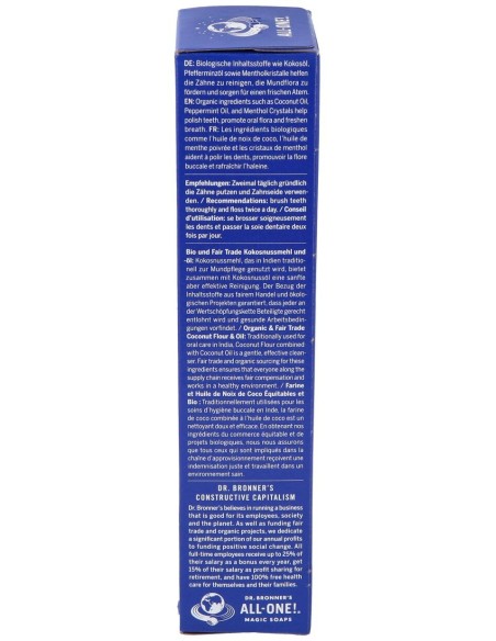 Dr. Bronners Pasta De Dientes Todo En Uno Peppermint 140G