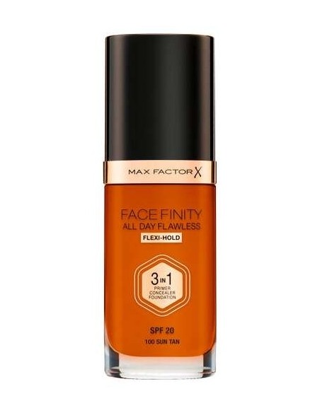 Facefinity All Day Flawless 3 In 1 Foundation 100-Suntan 30 Ml