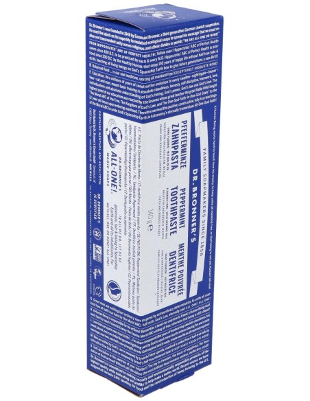 Dr. Bronners Pasta De Dientes Todo En Uno Peppermint 140G
