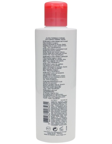 Uriage Roseliane Limpiador Facial Anti-Rojeces Con Calendula, Rosa Y Aceite De Albaricoque 250 Ml