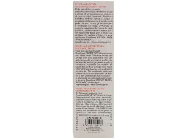 Uriage Roséliane Crema Antirojeces Spf 30, 40 Ml
