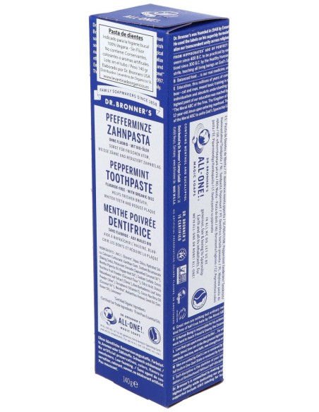 Dr. Bronners Pasta De Dientes Todo En Uno Peppermint 140G