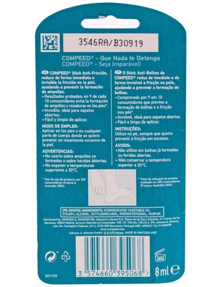 Compeed Stick Antifricción, 10 Ml