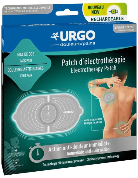 Urgo Parche De Electroterapia Recargable 1 Parche + 2 Recambios, 1 Unidad