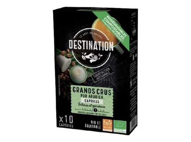 Destination Cafe Pur Arabica Grands Crus Bio 10Uds
