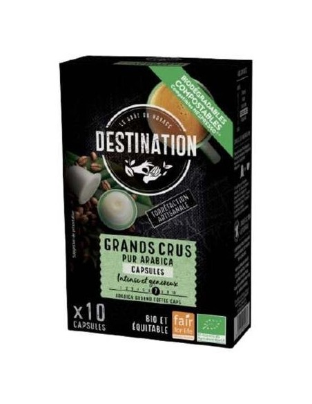 Destination Cafe Pur Arabica Grands Crus Bio 10Uds