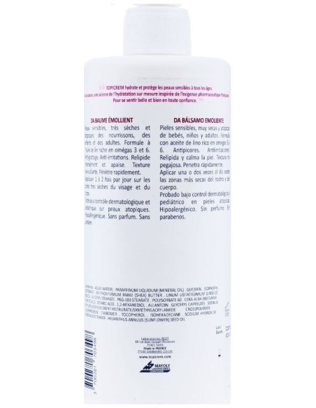 Topicrem Da Bálsamo Emoliente, 500 Ml