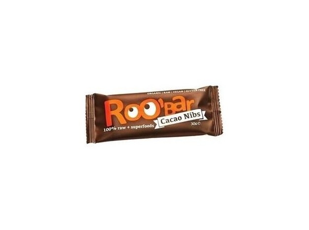Roo'Bar Barritas Cacao Almendra Bio 30G