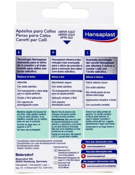 Hansaplast Aposito Med Callos 8/10 Un