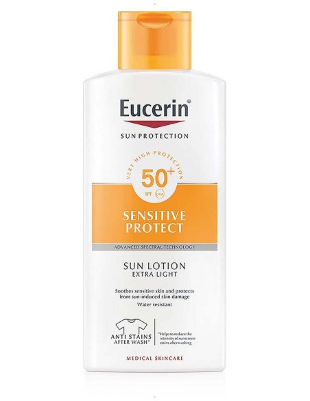 Eucerin Sun Loción Extra Light Sensitive Protect Spf 50+, 400 Ml