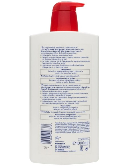 Eucerin Piel Sensible Ph5 Loción Enriquecida, 1 L
