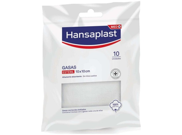 Hansaplast Gasas Estériles Tejido Suave 10Uds