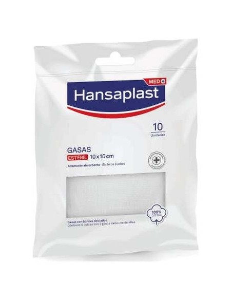 Hansaplast Gasas Estériles Tejido Suave 10Uds