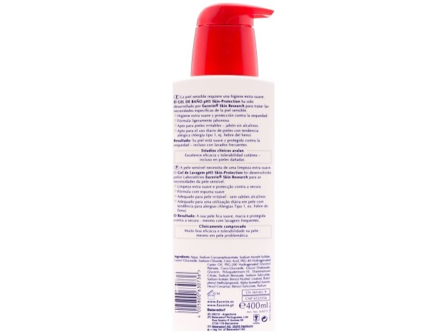 Eucerin Ph5 Gel De Baño, 400 Ml