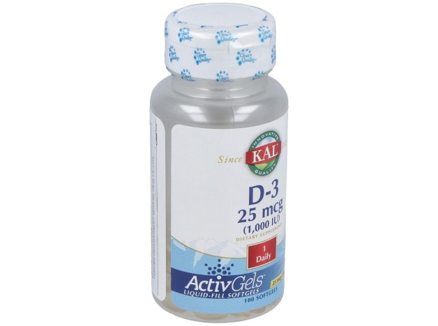 D-3 25 Mcg (1000 Ui) Perlas Activgel 100 U