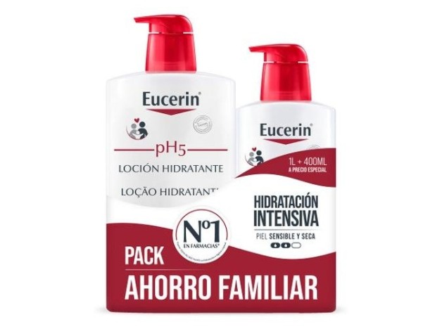 Pack Eucerin Ph5 Loción Hidratante, 1 L + 400...
