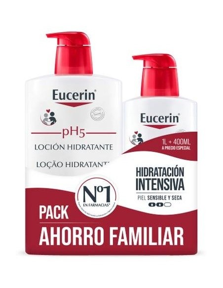 Pack Eucerin Ph5 Loción Hidratante, 1 L + 400 Ml Regalo