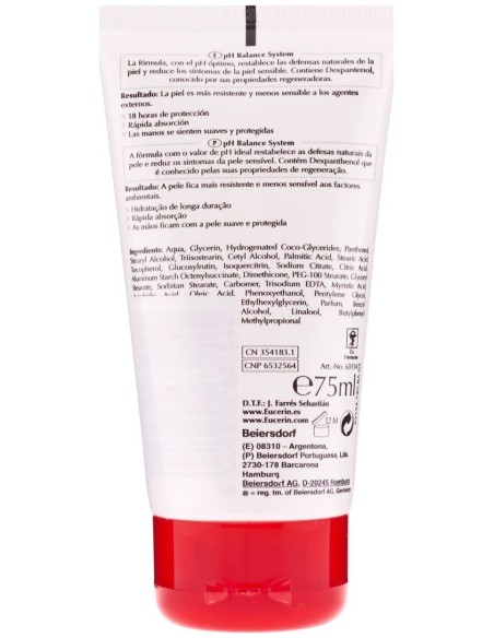 Eucerin Piel Sensible Ph-5 Crema De Manos, 75 Ml