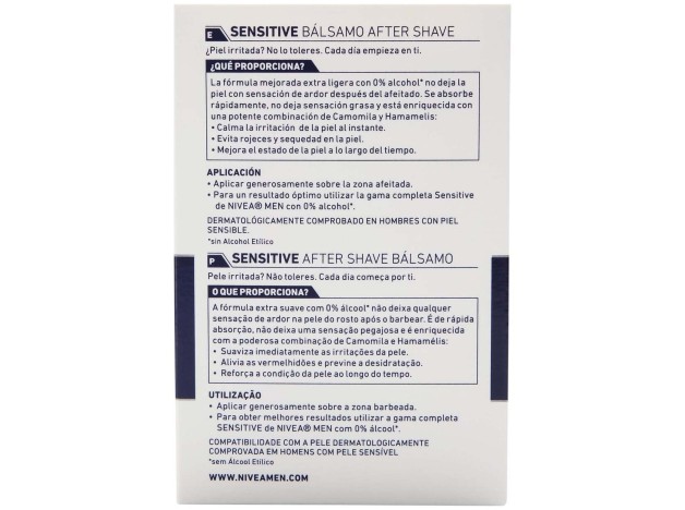Nivea Men Sensitive After Shave Balm 0% Alcohol...