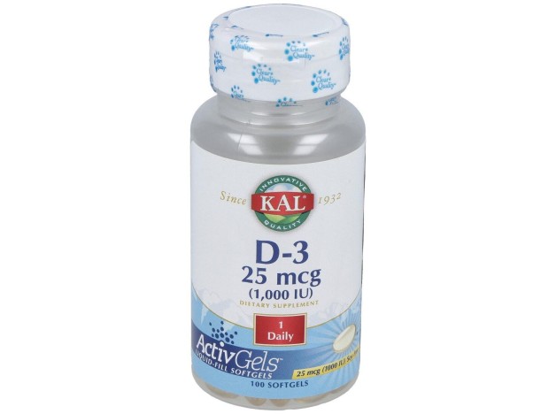 D-3 25 Mcg (1000 Ui) Perlas Activgel 100 U