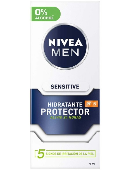Nivea Men Sensitive Protector Hidratante 0% Alcohol Spf15 75Ml