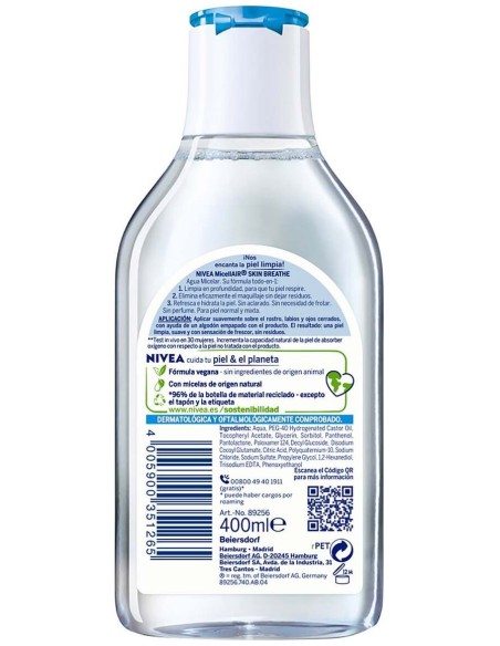 Agua Micelar Piel Normal 400 Ml