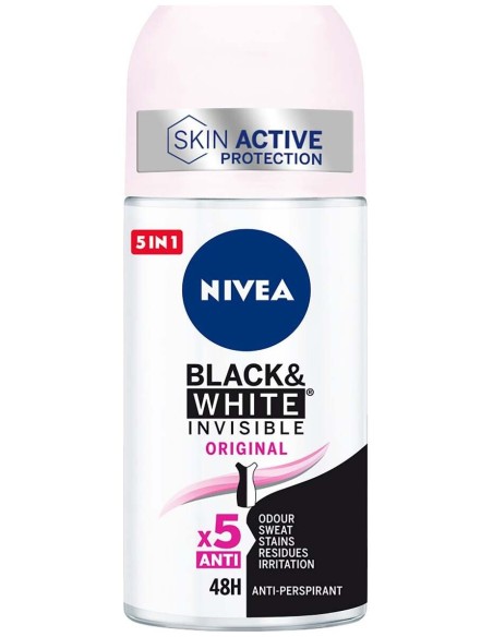 Nivea Black %26 White Invisible Roll-On Desodorante 50Ml