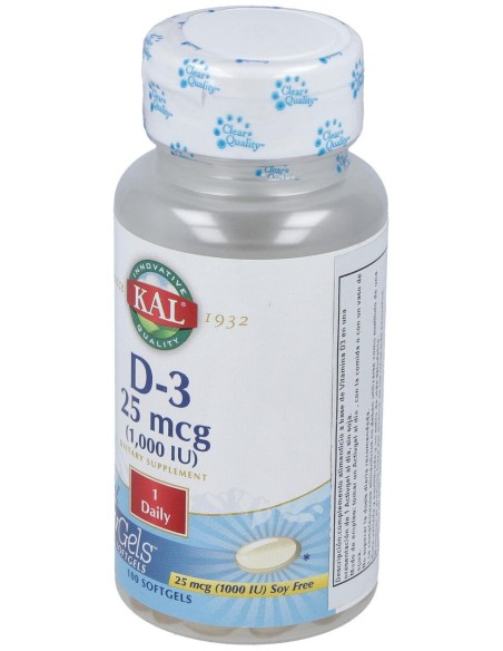 D-3 25 Mcg (1000 Ui) Perlas Activgel 100 U