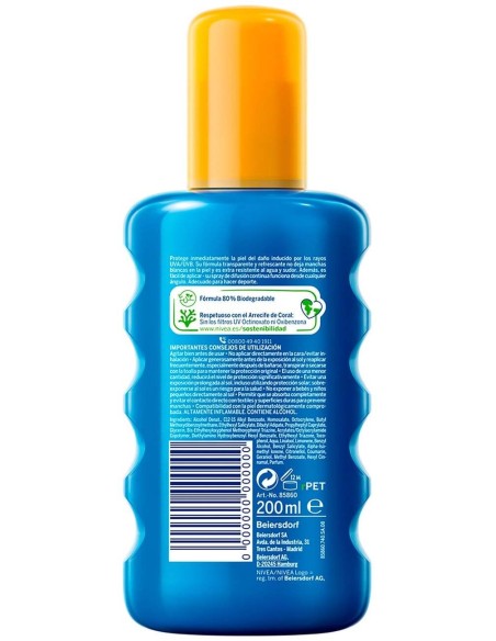 Sun Protege%26Refresca Spray Solar Seco Spf50 200 Ml