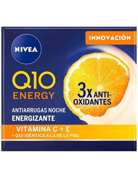 Nivea Crema Q10+ Vitamina C Antiarrugas Energizante Noche 50Ml