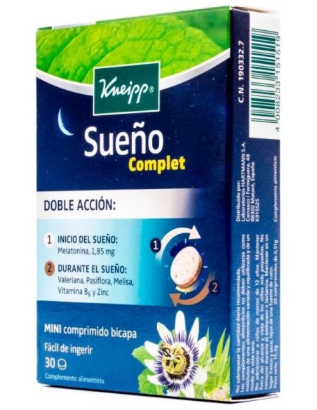 Kneipp Sueño Complet Con Melatonina, 30 Comprimidos