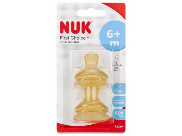 Nuk Tetina Látex Talla Boca Ancha Talla 2...