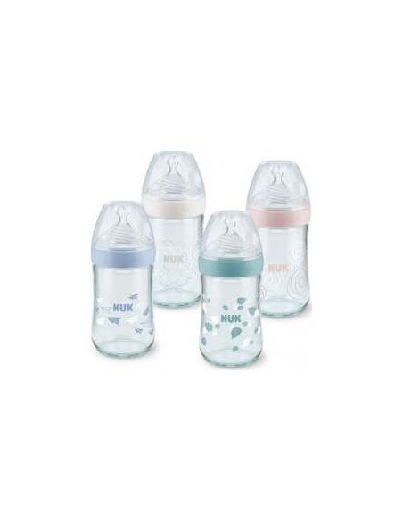 Nuk Biberón Nature Sense Cristal 0-6 S M Silicona 240 Ml