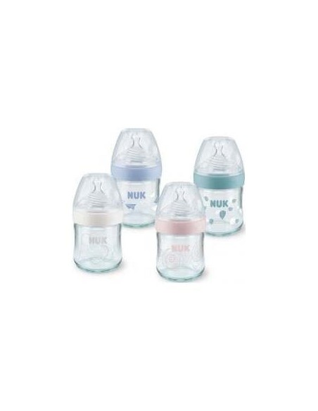 Nuk Nature Sense Biberón Cristal Y Silicona 0 A 6 Meses, 120 Ml