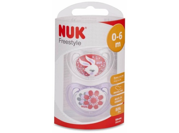 Nuk Chupete Freestyle Silicona 0-6 Meses, 2...
