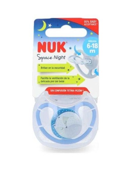 Pack Chupete Space Night 6-1 Silicona 6Ud Surtidas