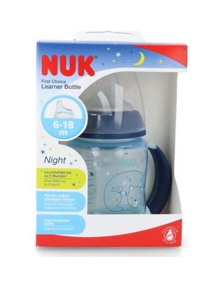 Nuk Biberón Silicona First Choice Entrena Night 6-18M 150Ml