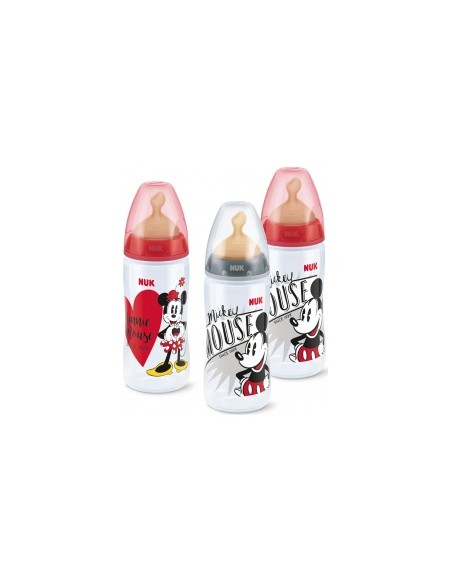 Nuk Biberón Mickey Mouse Tetina Látex Boca Ancha T-1 300Ml