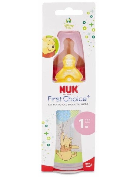 Nuk® Biberón Disney Winnie Tetina Látex Orificio M Talla 1 300Ml 1Ud