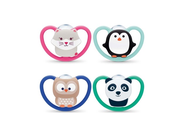 Nuk Space Chupetes Silicona 6-18M 1Ud