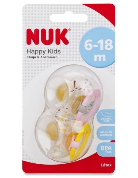 Nuk Chupete Classic Látex 6-18 Meses, 2 Unidades