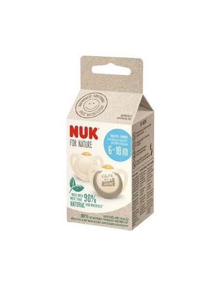 Nuk For Nature Chupete Silicona 6-18 Meses 2Uds