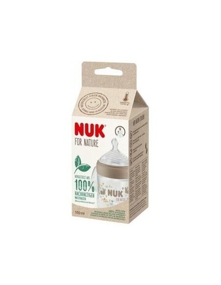 Nuk For Nature Biberón Silicona Talla S Marrón 150Ml 1Ud