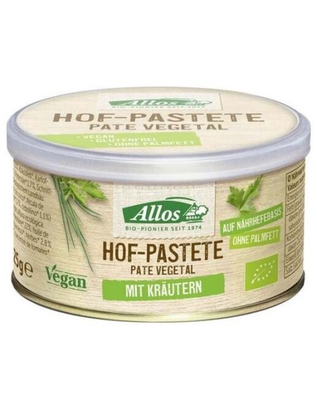 Pate Vegetal Con Finas Hierbas 125Gr. Bio Vegan